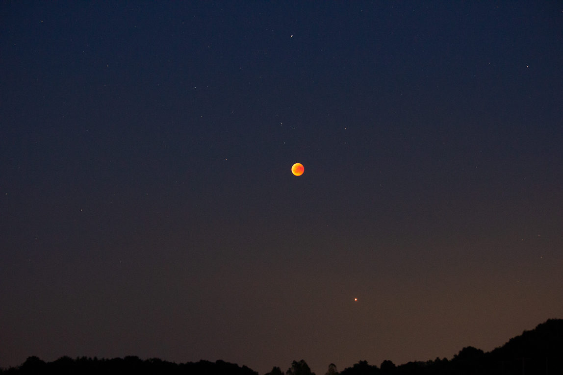 Blutmond und Mars